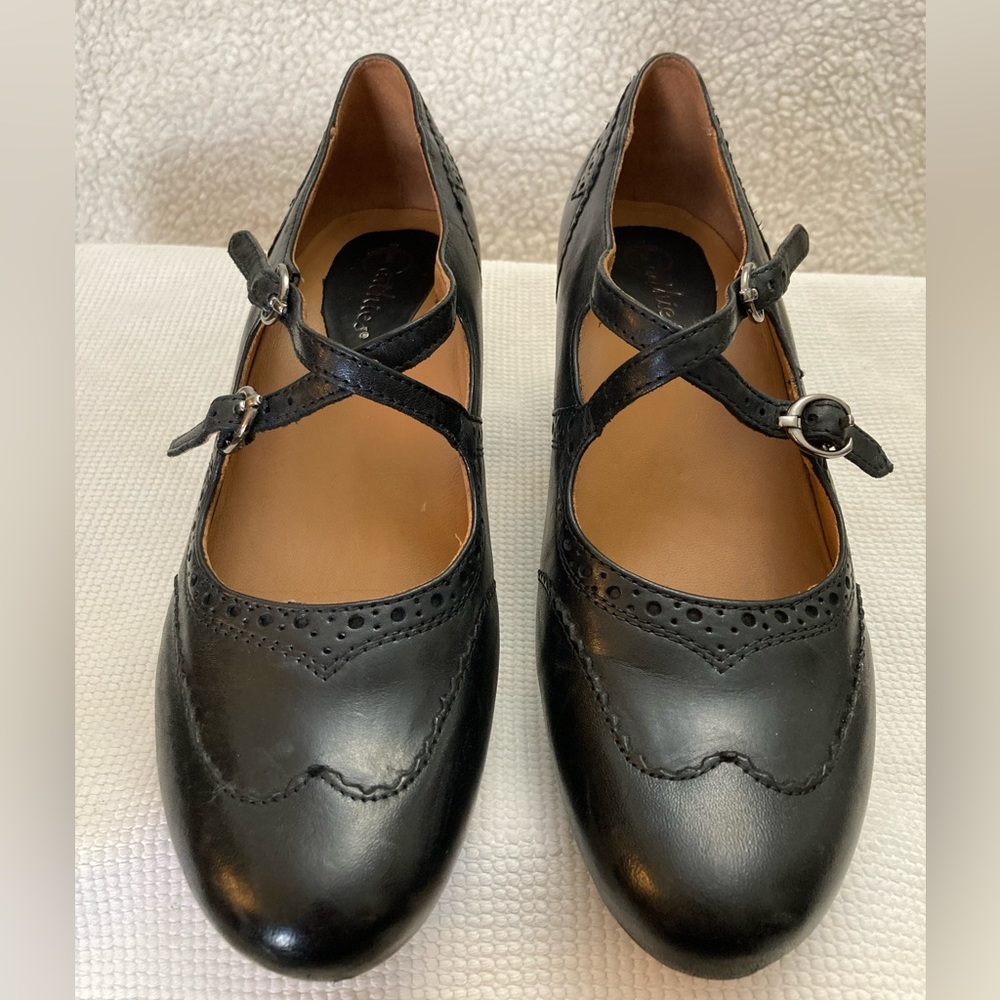 Essex Brogue-style Cross-strap Soft Calf Pumps